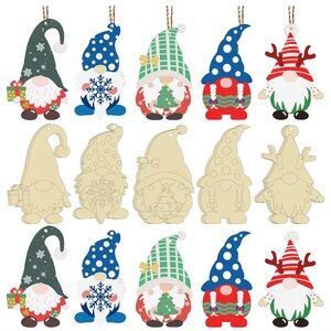 Christmas Festive Gnome Holiday Ornaments Set - Multicolor